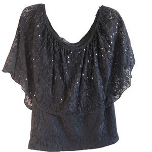 Heart Soul NWOT Lace & Sequin Women’s Top, Size XL